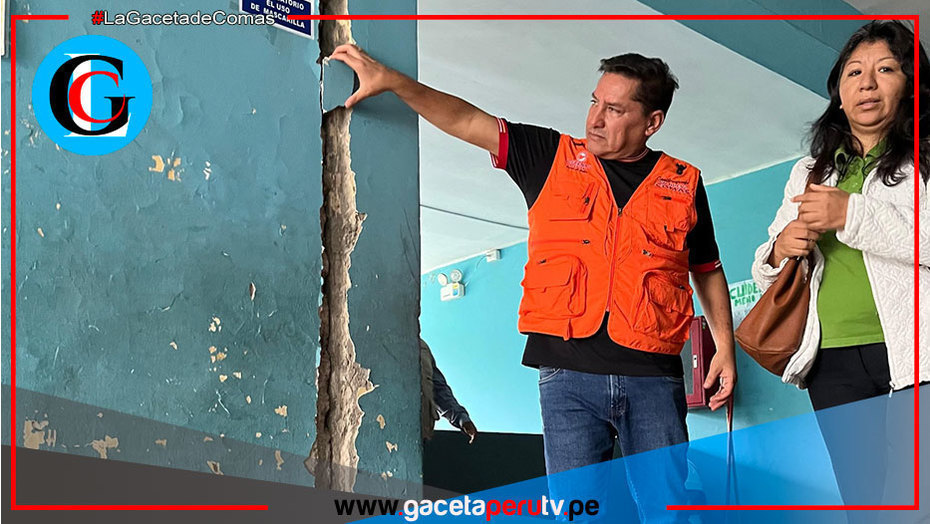Alcalde inspecciona colegios afectados por sismo en Comas