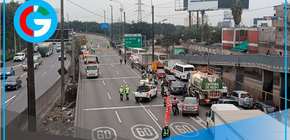 Triple choque bloquea Javier Prado y deja dos personas heridas