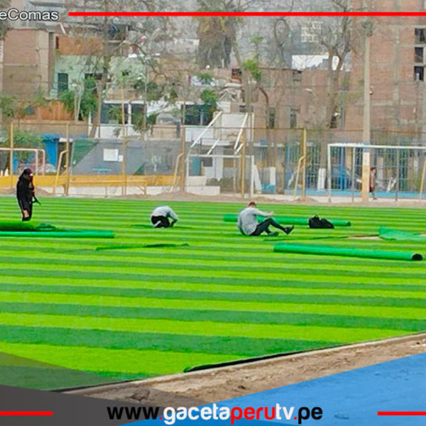 Ulises Villegas moderniza tres campos deportivos en Comas