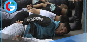 Policía captura a nueve presuntos marcas armados que iban a asaltar agencias bancarias en Breña