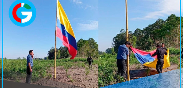 Operativo ciudadano y policial retira bandera extranjera en Santa Rosa