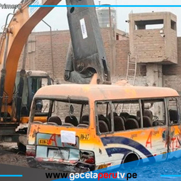 MTC destruye 162 vehículos informales para mejorar seguridad en transporte público