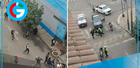 Barristas protagonizan violento enfrentamiento en Surquillo; al menos un detenido