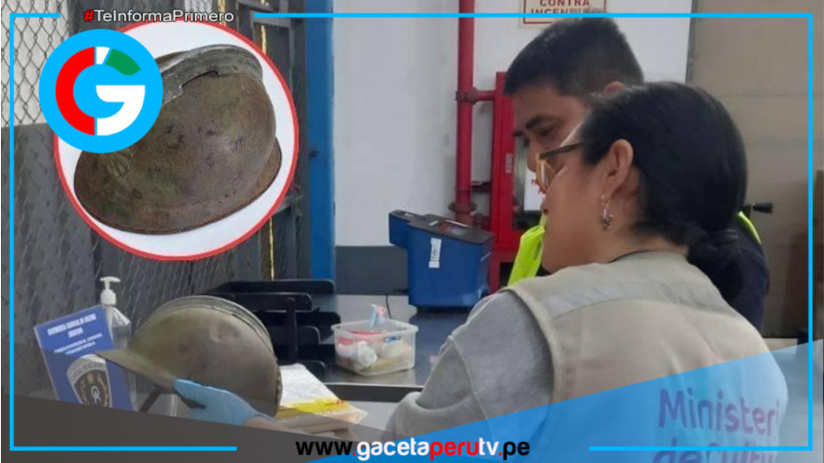 Casco militar de 1941 regresa al Perú tras acción del Ministerio de Cultura