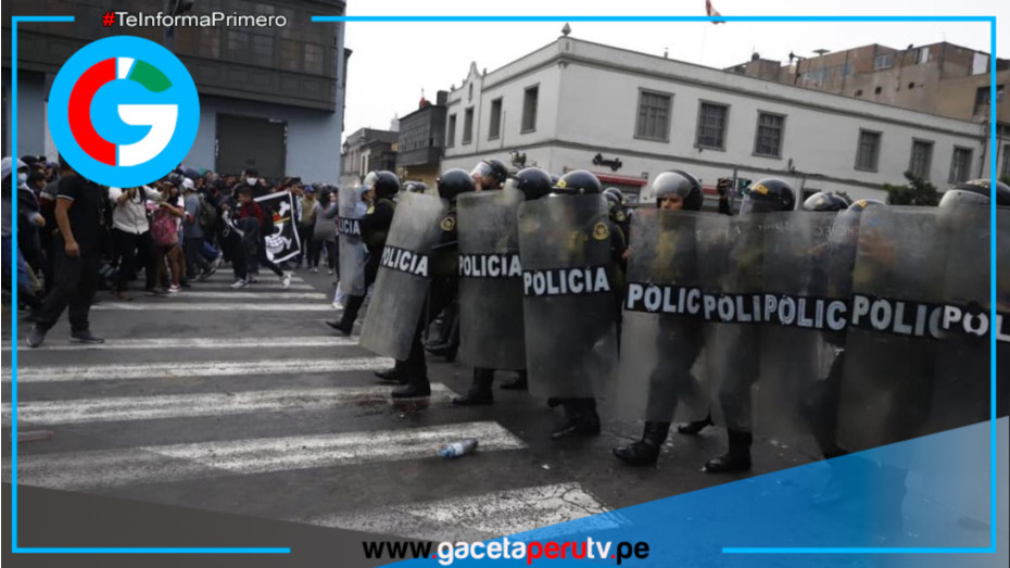 PNP reporta seis detenidos durante protestas en el Centro de Lima
