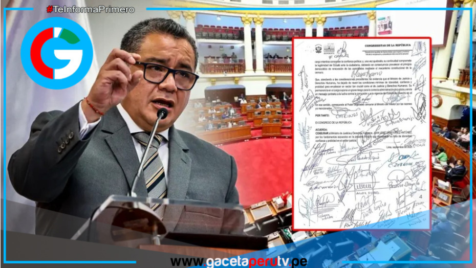 Presentan moción de censura contra Juan José Santiváñez con respaldo de 35 congresistas