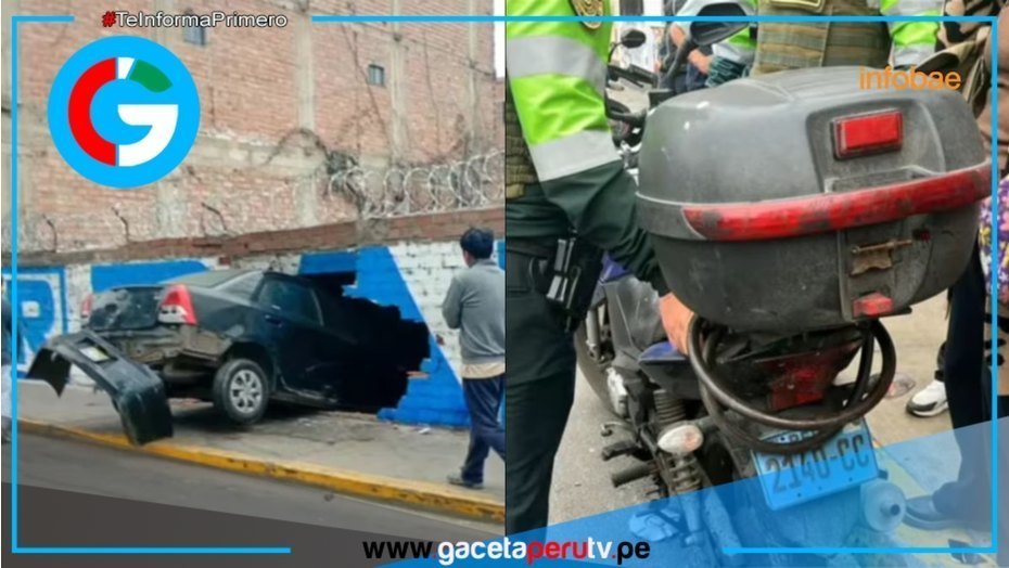 Auto descontrolado embiste moto y se estrella contra vivienda