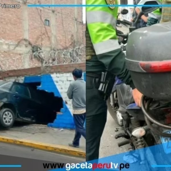 Auto descontrolado embiste moto y se estrella contra vivienda
