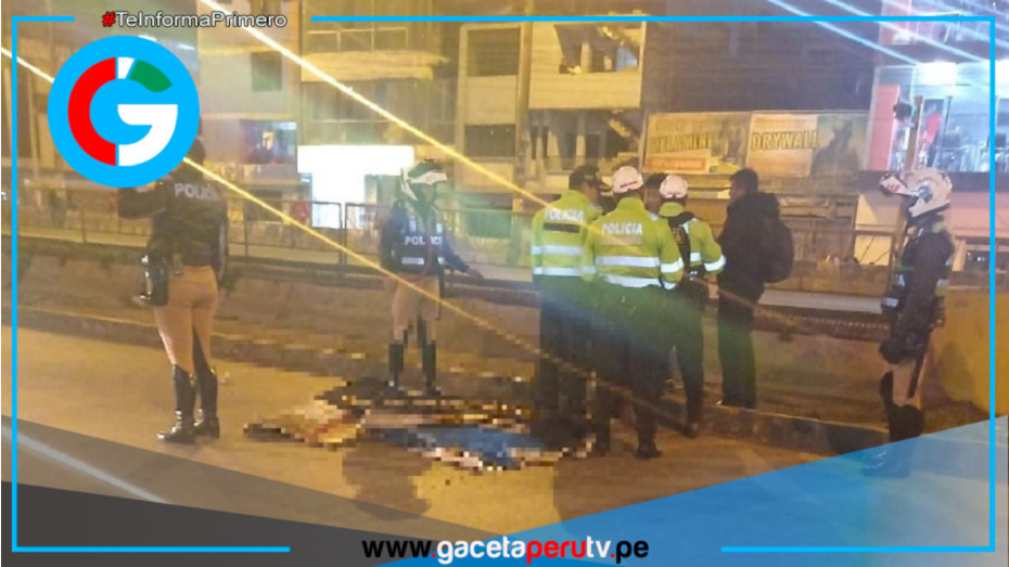 Un bus de la PNP arrolla a un adulto mayor en la vía exclusiva del Metropolitano