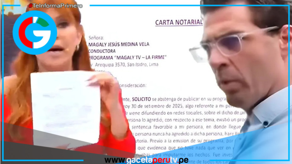 Gustavo Salcedo amenaza a Magaly Medina con carta notarial por agresión revelada