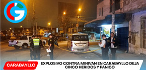 Explosivo contra miniván en Carabayllo deja cinco heridos y pánico