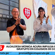 Alcaldesa Mónica Acuña impulsa gas natural gratuito en colegios de Comas