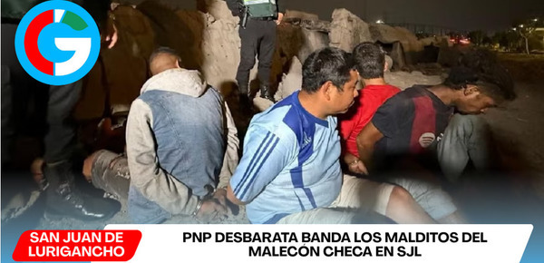 PNP desbarata banda Los Malditos del Malecón Checa en SJL