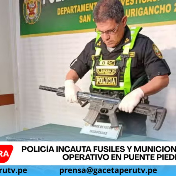 Policía incauta fusiles y municiones durante operativo en Puente Piedra
