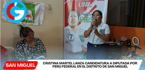 San Miguel respalda candidatura de Cristina Martel a Diputada