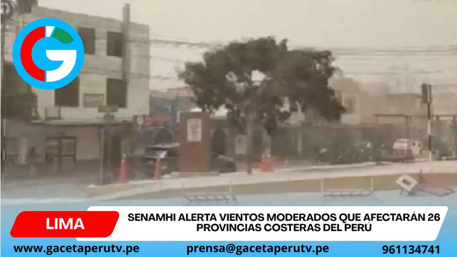 Senamhi alerta vientos moderados que afectarán 26 provincias costeras del Perú