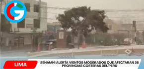 Senamhi alerta vientos moderados que afectarán 26 provincias costeras del Perú
