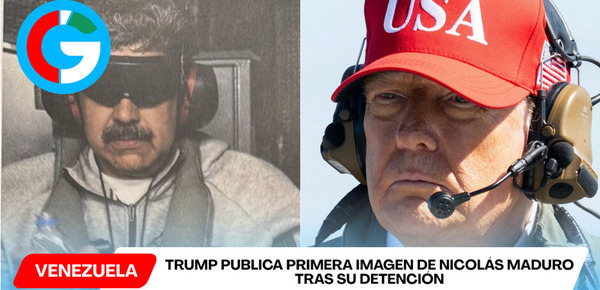 Trump publica primera imagen de Nicolás Maduro tras su detención