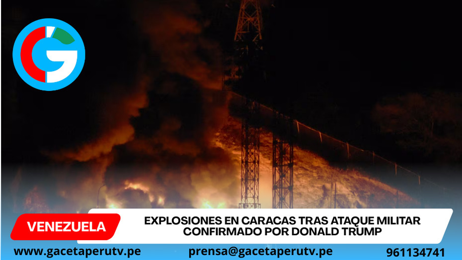 Explosiones en Caracas tras ataque militar confirmado por Donald Trump