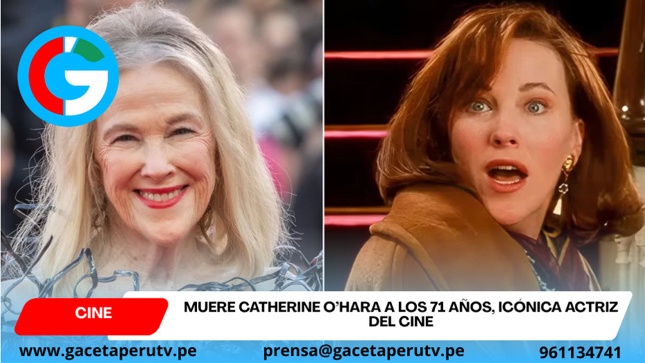 Muere Catherine O’Hara a los 71 años, icónica actriz del cine