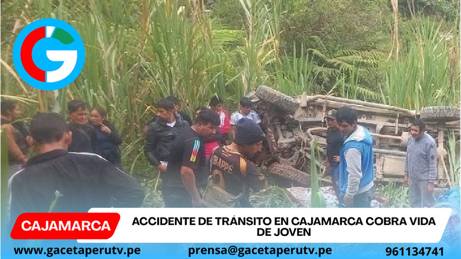 Accidente de tránsito en Cajamarca cobra vida de joven