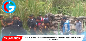 Accidente de tránsito en Cajamarca cobra vida de joven