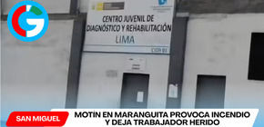 Motín en Maranguita provoca incendio y deja trabajador herido