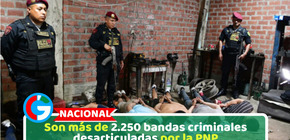 Son más de 2.250 bandas criminales desarticuladas por la PNP