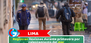 Lima: Registran lloviznas durante primavera por calentamiento del mar