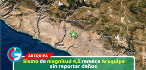 Sismo de magnitud 4,2 remece Arequipa sin reportar daños 