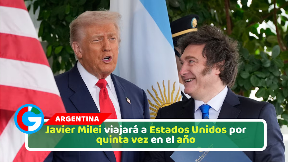 Javier Milei viajará a Estados Unidos por quinta vez en el año