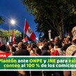 Plantón ante ONPE y JNE para exigir conteo al 100 % de los comicios