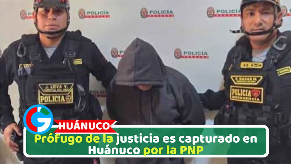Prófugo de la justicia es capturado en Huánuco por la PNP
