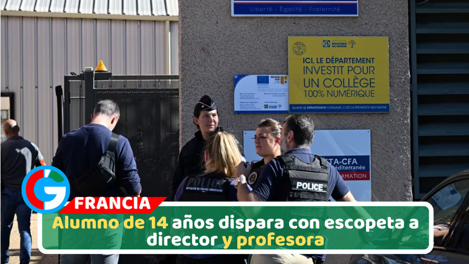 Alumno de 14 años dispara con escopeta a director y profesora