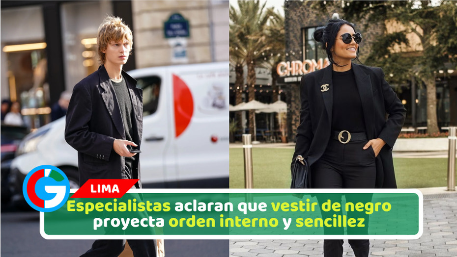 Especialistas aclaran que vestir de negro proyecta orden interno y sencillez