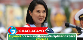 Chaclacayo: Fujimori presenta criterios disciplinarios para colegios