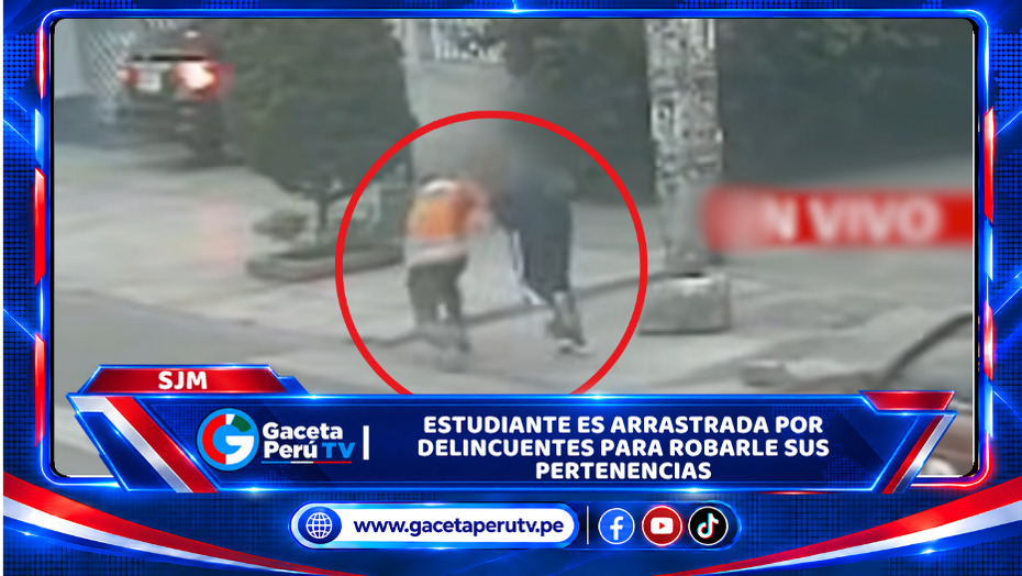 Estudiante es arrastrada por delincuentes para robarle sus pertenencias