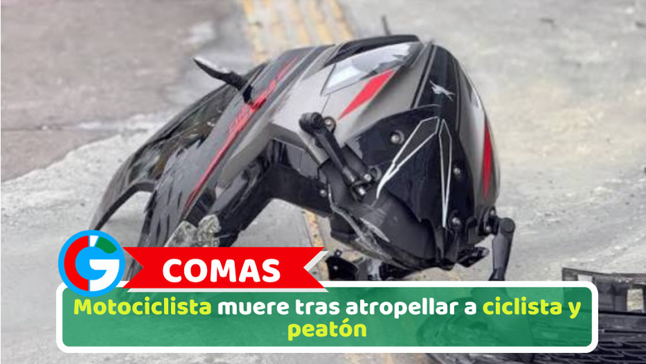 Comas: Motociclista muere tras atropellar a ciclista y peatón