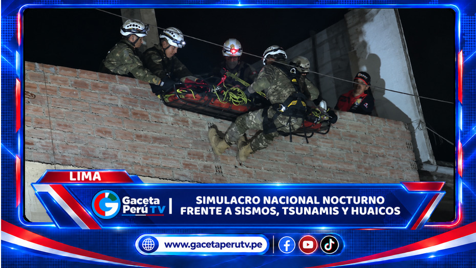 Simulacro Nacional Nocturno frente a sismos, tsunamis y huaicos