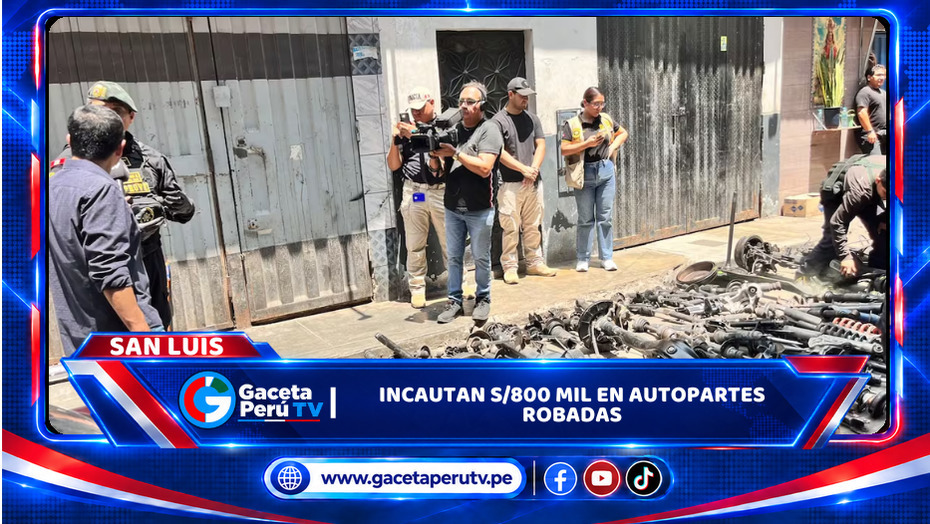 Incautan S/800 mil en autopartes robadas