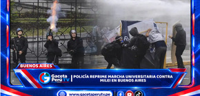 Policía reprime marcha universitaria contra Milei en Buenos Aires