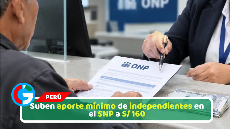 Suben aporte mínimo de independientes en el SNP a S/ 160