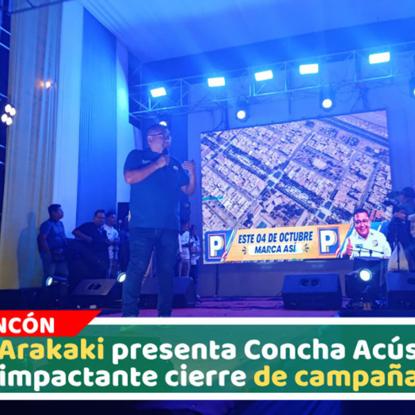 Felipe Arakaki presenta Concha Acústica en impactante cierre de campaña