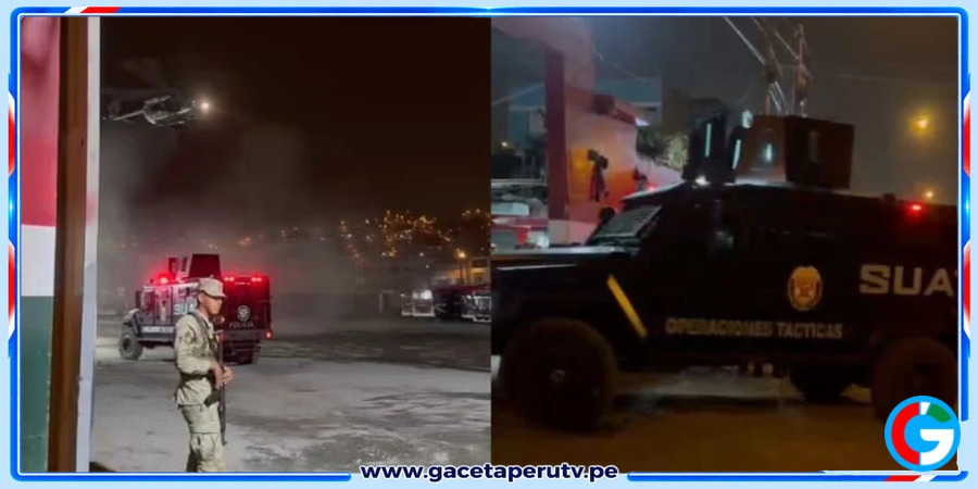 SJL: PNP entrenó con helicóptero y vehículo SUAT en terminal