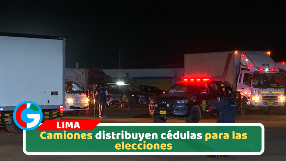 Camiones distribuyen cédulas para las elecciones