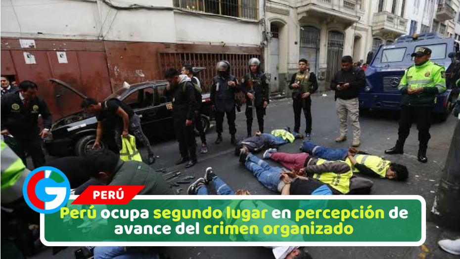 Perú ocupa segundo lugar en percepción de avance del crimen organizado