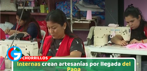 Internas crean artesanías por llegada del Papa