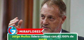Miraflores: Jorge Muñoz lidera conteo con 42.100% de votos