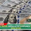 El dólar Sunat cotiza en S/ 3.442 para la venta este lunes