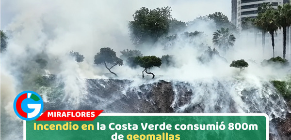 Incendio en la Costa Verde consumió 800m de geomallas